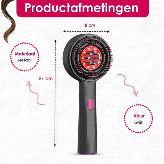 Pro Scalp Massager met Massage Olie Applicator - USB Oplaadbaar - 3 Massage­standen - Massage Apparaat - Haarborstel