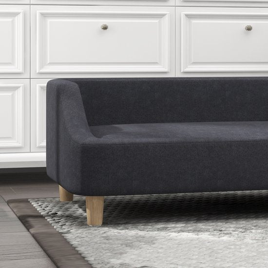 Katten- en Hondenbank met houten Poten 95 x 63 x 39 cm - Donkergrijs