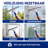 Glazenwasser set - 3-delig - Raamtrekker - Inwasser - Mircrovezeldoek - Ramenwas set - Raamwisser