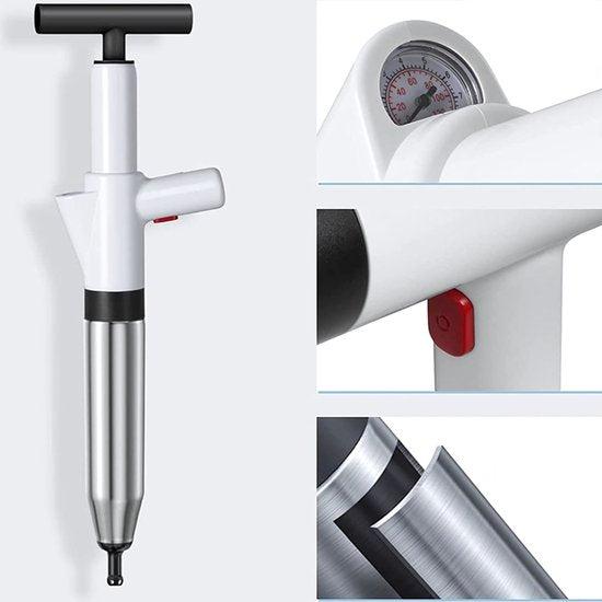 AKSA Home® WC Ontstopper - Gootsteenontstopper - Toilet Ontstopper - Ontstoppingsveer - Rioolontstopper - Wit