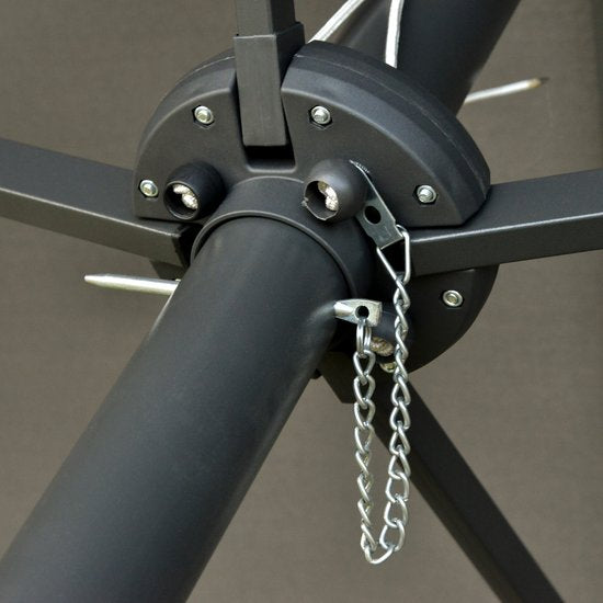 4goodz Duo-parasol 460x270 - brede XL parasol - Donkergrijs