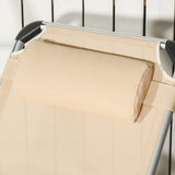 4goodz Aluminium Ligbed Opvouwbaar - Verstelbaar 5 Standen - Creme