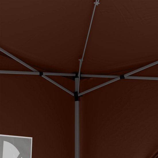 4goodz Partytent Paviljoen 2x2 m - Opvouwbaar met 4 Zijwanden en Rits - bruin