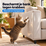 Anti Krab Vellen Kat – 8 XXL Meubelbeschermers – 43,2 x 30,5 cm – Transparante Zelfklevende Krabfolie – Op Maat te Knippen – Voor Bank, Meubels & Deuren