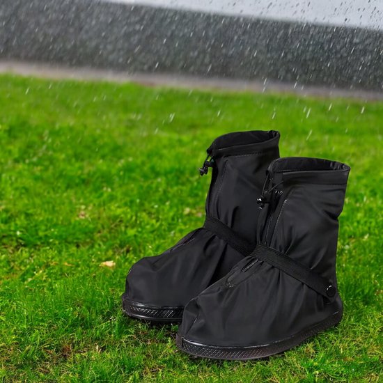 Regenschoenen - Zwart - Maat 40, 41, 42 - Overschoenen - Waterdicht - Herbruikbare Schoenen - Overtrek