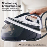 Carewat Stoomstrijkijzer met Stoomgenerator - Wit - 2200W - 1.5L Uitneembare Watertank - 100 g-min Stoomproductie - Keramische Zoolplaat - 3.0 Bar Stoomdruk - Anti-Oververhitting - Geschikt voor alle stoffen