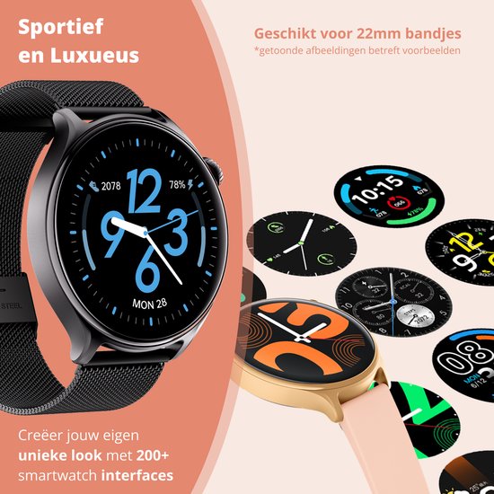 Nexvex® Ultra 2X Smartwatch - Sporthorloge met Belfunctie - Bloeddrukmeter - Stappenteller - Hartslagmeter - Bluetooth Activity Tracker - Android, iOS - 1.46 Inch