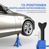 set 2 stuks Assteunen hoogteverstelbaar - autobok 3000 kg - 3 ton - Blauw