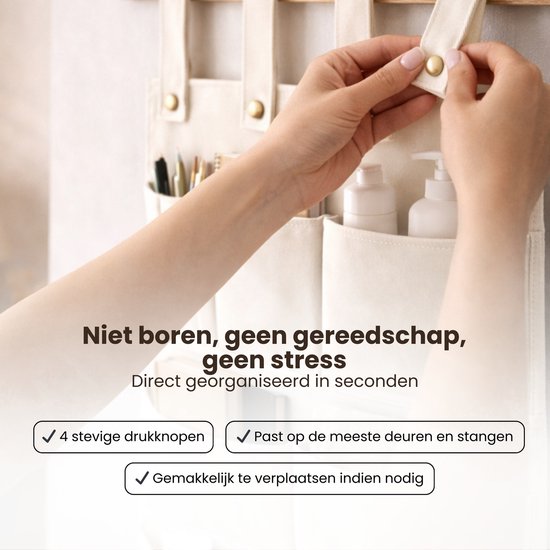 Multifunctionele Hangende Organizer - 8 Vakken - Opbergen met Stijl & Gemak
