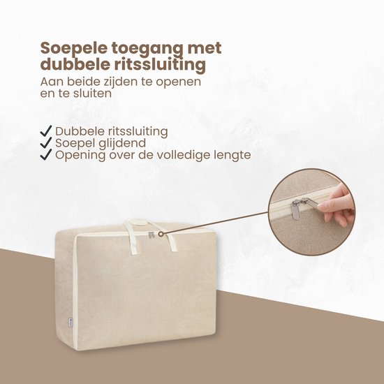 Opbergzak XXL Dekbed - 70 50 30 - Opbergtas voor Dekbed en Kleding - Kledingzak XXL