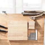 Haakbord - Hout - Complete set met 5 Naalden en 20 Pinnen - Blokkeerbord