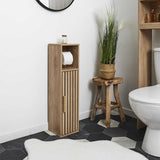 Toiletrolhouder/Reserverolhouder Klaus staand hout - Bruin
