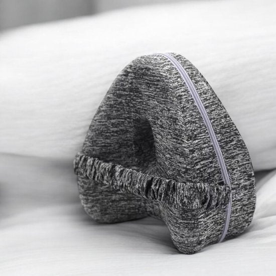 Kniekussen voor in Bed - Grijs - Orthopedisch Kniekussen - Beenkussen - Zijslaapkussen voor Volwassen - Zijslaap Kussen Voor In Bed - Heupklachten