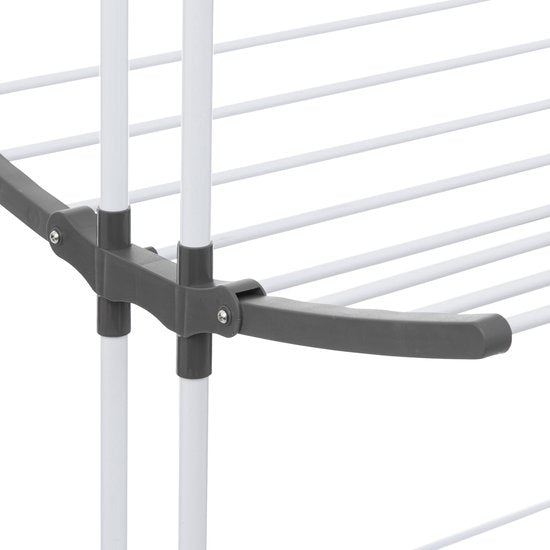 4goodz Droogrek 24 meter Inklapbaar op Wielen 62x125x174 cm - Wit