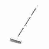 Schrobber 2 in 1 - Wit-Grijs - Douchetrekker - Schrobbezem - Trekker douche - Luiwagen - Trekker - Schuurborstel - Schrobborstel Met telescopische steel
