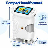 Digitale Microscoop voor Kinderen – Handmicroscoop met Kleurenscherm – Foto & Video – LED-Verlichting – Oplaadbaar via USB-C – Compact & Draagbaar – Wit