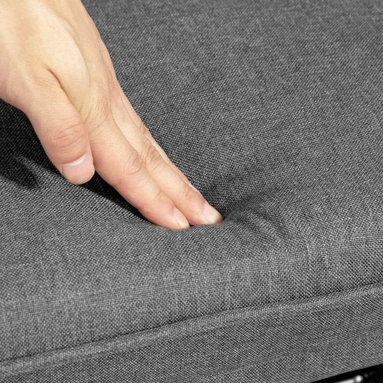 Schommelstoel met Voetenbank Tot 130 kg - Linnenlook - Donkergrijs