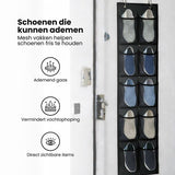 Schoenenkast Hangend - Schoenenzak 12 vakken - Opbergen van Schoenen aan Deur - Schoenenzak Zwart - Oplossing voor rondslingerende schoenen - Hoogwaardige Schoenenkast