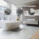 AKSA Home® Badmat 60x90 cm - Douchemat antislip - Badmat antislip - Badkamermat - Vloerkleed - Donkergrijs