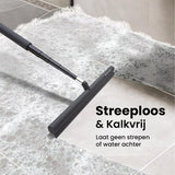 AKSA Home® Douchewisser en Vloertrekker V2 - Douchewisser - Trekker Douche - RVS Vloerwisser - Uitschuifbaar - Zwart