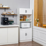 Keukenkast Voorraadkast Hoog met 2 open planken 40x70x170 cm - Wit