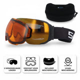 5one® Alpine 9 - Skibril met 2 Verwisselbare Lenzen - en Oranje