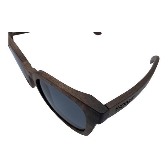 5one® Rome Walnut zonnebril met lens - houten dames zonnebril