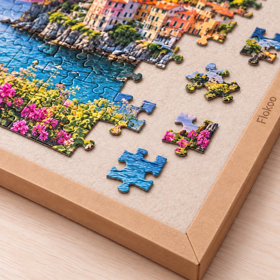 Opvouwbaar Puzzelbord voor 1000 Stukjes – Puzzelmat & Puzzelplaat 80 x 60 cm – Draagbaar Puzzelbord – Antislip Oppervlak – Beige