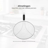 Anti Spatdeksel - Diameter - Vaatwasserbestendig - Past op de meeste pannen