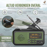 Noodradio Solar Opwindbaar - Powerbank Zonneenergie met - Noodpakket - Draagbare Radio