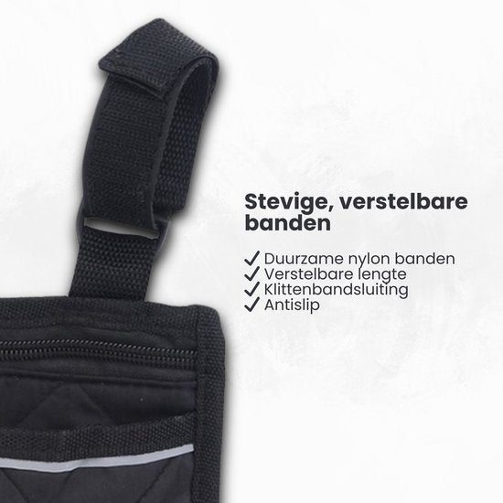 Rolstoeltas - Zwart - Armleuning Rolstoeltas - Waterafstotende Opbergtas voor Rolstoel - Rolstoel Organizer