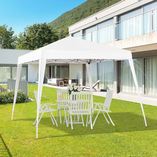 4goodz Inklapbare Partytent 240x240 cm voor Tuin en Feest - 840-159WT - Wit