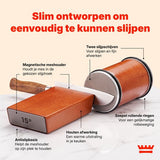 Messenslijper – Rollende Messenslijper met Magnetische Meshouder – 15° & 20° Slijphoek – Dubbelzijdige Slijproller – Voor Keukenmessen – Houten Uitvoering
