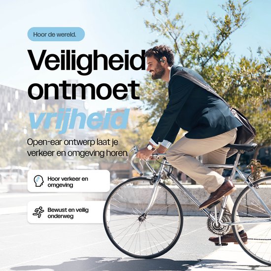 REBØNE® Sport Oortjes - Oordopjes Draadloos - Open ear - Draadloze - Bluetooth Koptelefoon