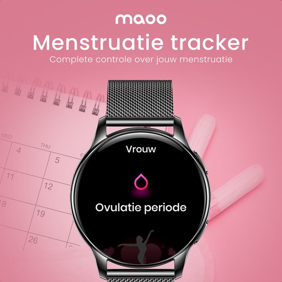 Maoo Ventura - Premium AMOLED Smartwatch Dames