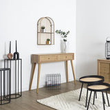 Side Table Bali met Rattan voorzijde 29x100x81 cm - Gangtafel - Bruin