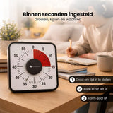 Leerklok - Aftelklok Kookwekker - Leer