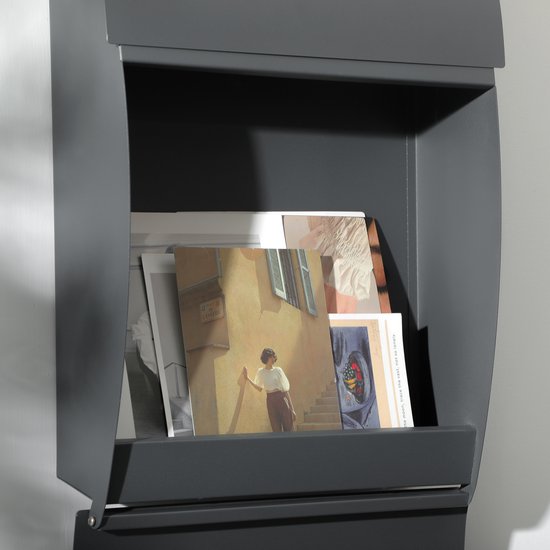 4goodz Wandbrievenbus met Slot - Antraciet