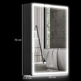 4goodz LED Spiegelkast Badkamer 50x70 cm Dimbaar Anti-condens Zwart