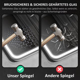 Badkamerspiegel met LED-verlichting met speaker - Anti-condens - 50 x 70 cm - Zilver