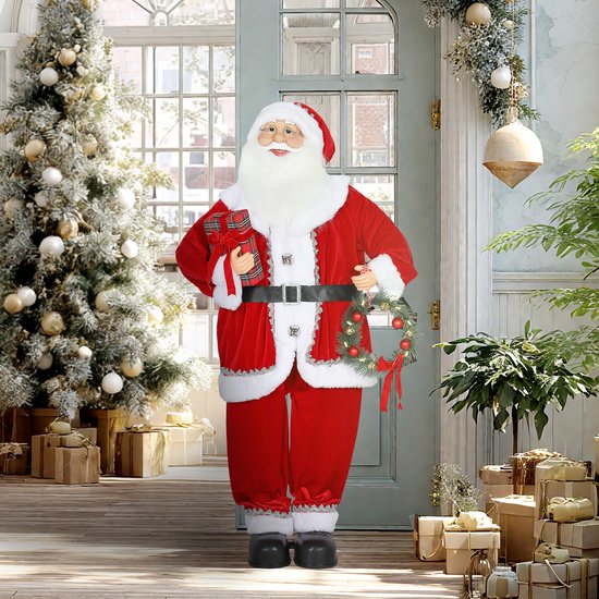 Bewegende Kerstman op Batterijen 120 cm - geluidsactivering