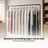 Kledinghoes - 10 stuks - 160x40 - Wit - Kledinghoezen - Kledinghoes Wit - Trouwjurkhoes - Kostumhoes