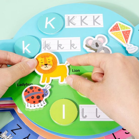 DMG Supply Alfabet Speelboek - Engelstalig Busy Book - Montessori Speelgoed - Educatief Speelgoed - Letters en Dieren