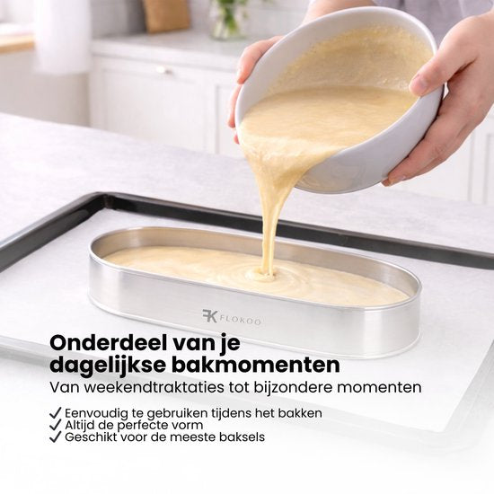 Roestvrijstalen sloffenring - Verstelbaar Bakframe - RVS - 27 - 40 cm – Sloffen – Taarten - Vruchtentaarten - Bakslof Verstelbaar