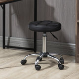 Ergonomische Rolkruk Kunstleer - Werkkruk in Hoogte Verstelbaar 51-67 cm - Zwart
