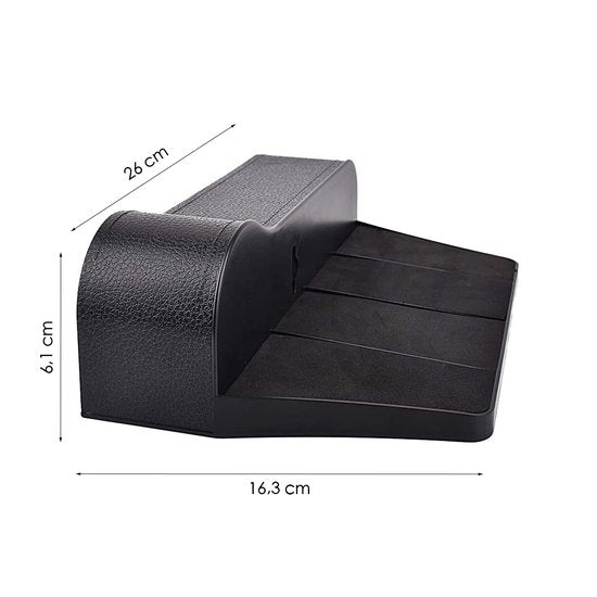 Auto Organizer Luxe - 2 stuks - Zwart - Links en Rechts - 26 cm x 6 cm - Bekerhouder - Telefoonhouder