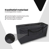 Tuinkussentas - Zwart - 116 x 47 x 52 cm - Opbergtas voor Tuinmeubelkussens - Tuinstoelkussentas - Tuinsetkussen Opbergtas
