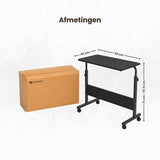Laptoptafel op Wielen - In Hoogte Verstelbaar