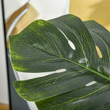 Kunstplant Monstera 110cm - 11 Bladeren en zwarte Pot