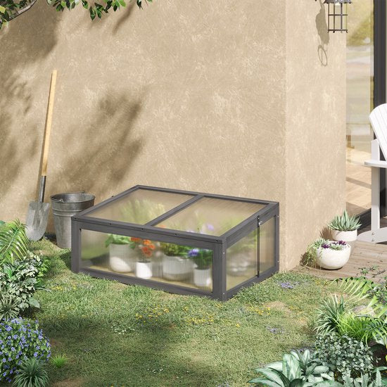 4goodz Houten Mini Kweekbak 100x65x40 cm, moestuin met Deksel